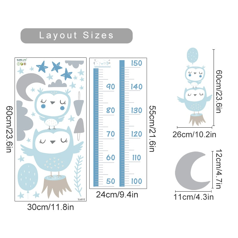 Owl  Height Chart Sticker